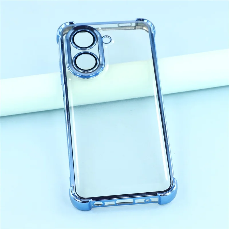 Per Xiaomi Redmi A5 4G (171,7 mm) / Poco C71 4G Custodia Angoli Rinforzati TPU Copertura Posteriore Trasparente - Blu