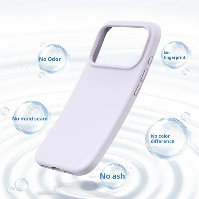 Capa Magnética para iPhone 17 Pro Max Capa de Silicone Líquido Anti-Arranhões PC - Roxo