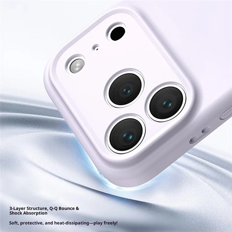 Capa Magnética para iPhone 17 Pro Max - Recortes Precisos, Capa Protetora de Silicone Líquido e PC - Roxo