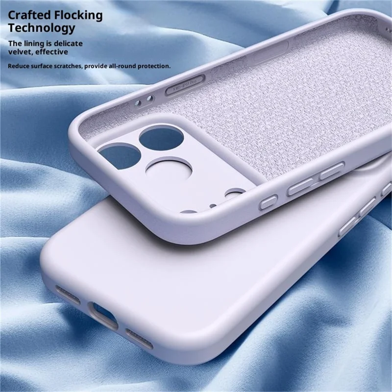 Capa Magnética para iPhone 17 Pro Max - Recortes Precisos, Capa Protetora de Silicone Líquido e PC - Roxo