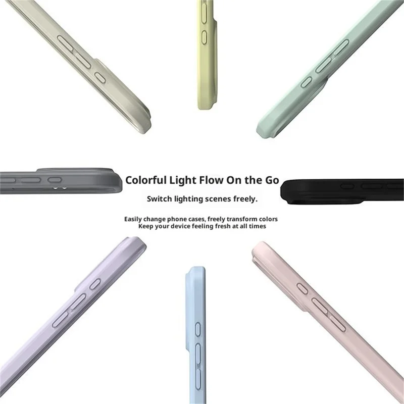 Capa Magnética para iPhone 17 Pro Max - Recortes Precisos, Capa Protetora de Silicone Líquido e PC - Roxo