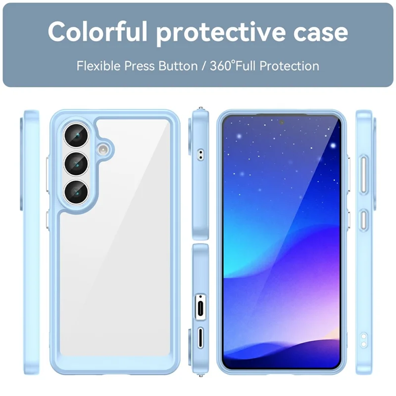 Custodia per Samsung Galaxy S26 / S26 Pro in TPU + Acrilico Trasparente Protezione Cover Telefono - Blu
