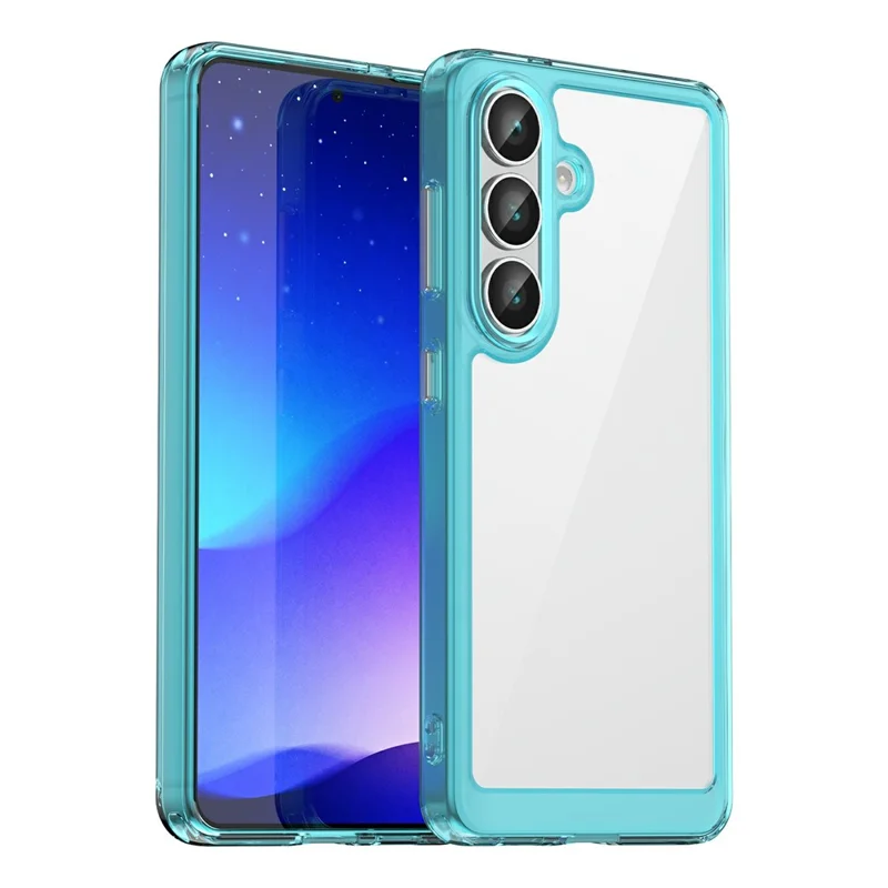 For Samsung Galaxy S26 Case TPU + Acrylic Protective Clear Phone Cover - Transparent Blue