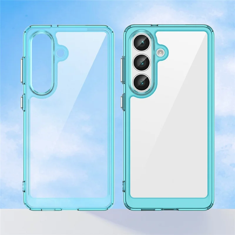For Samsung Galaxy S26 Case TPU + Acrylic Protective Clear Phone Cover - Transparent Blue
