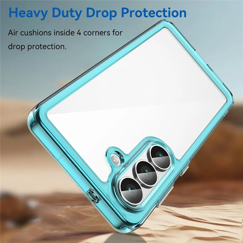 For Samsung Galaxy S26 Case TPU + Acrylic Protective Clear Phone Cover - Transparent Blue
