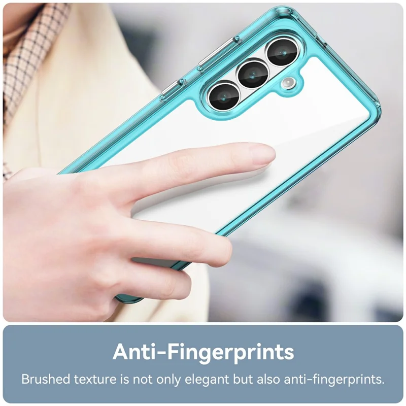 For Samsung Galaxy S26 Case TPU + Acrylic Protective Clear Phone Cover - Transparent Blue