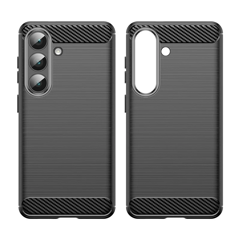 Funda protectora para Samsung Galaxy S26 / S26 Pro, textura de fibra de carbono cepillada - Negro