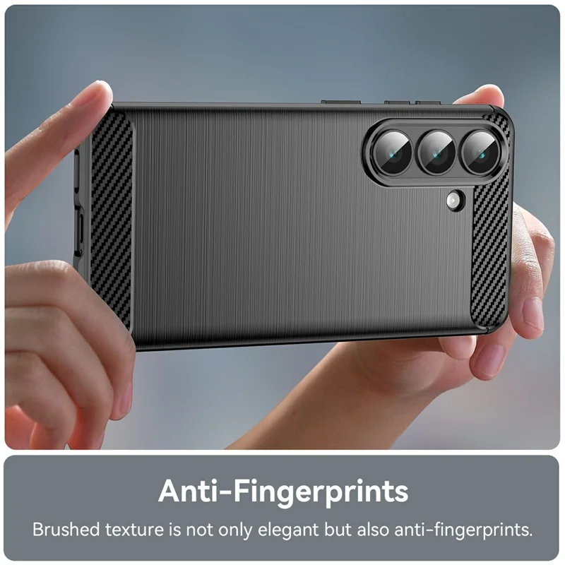 Funda protectora para Samsung Galaxy S26 / S26 Pro, textura de fibra de carbono cepillada - Negro