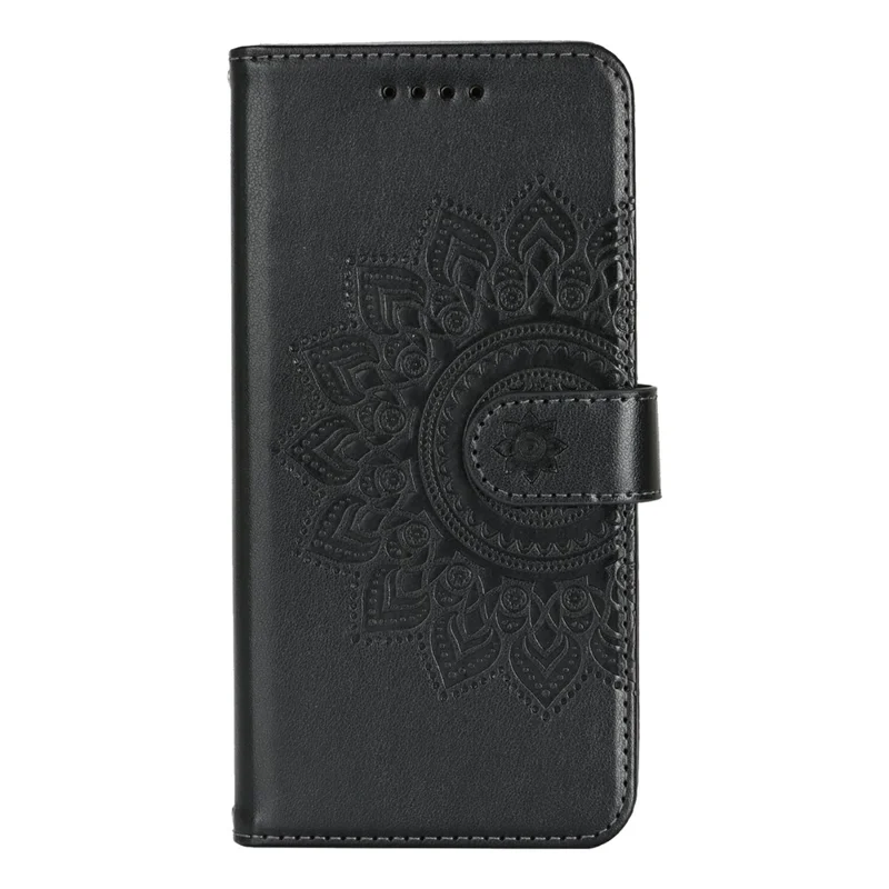iPhone Air Case Texturiertes Leder Geldbörse Handyhülle mit Gurt - Schwarz