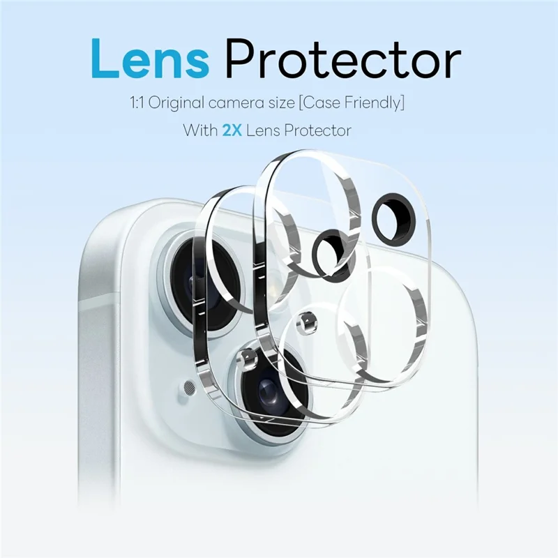 Conjunto NORTHJO 5 em 1 para iPhone 15 Plus Capa Magnética PC + Capa de Telefone TPU com 2 Protetores de Tela Frontal + 2 Películas de Lente