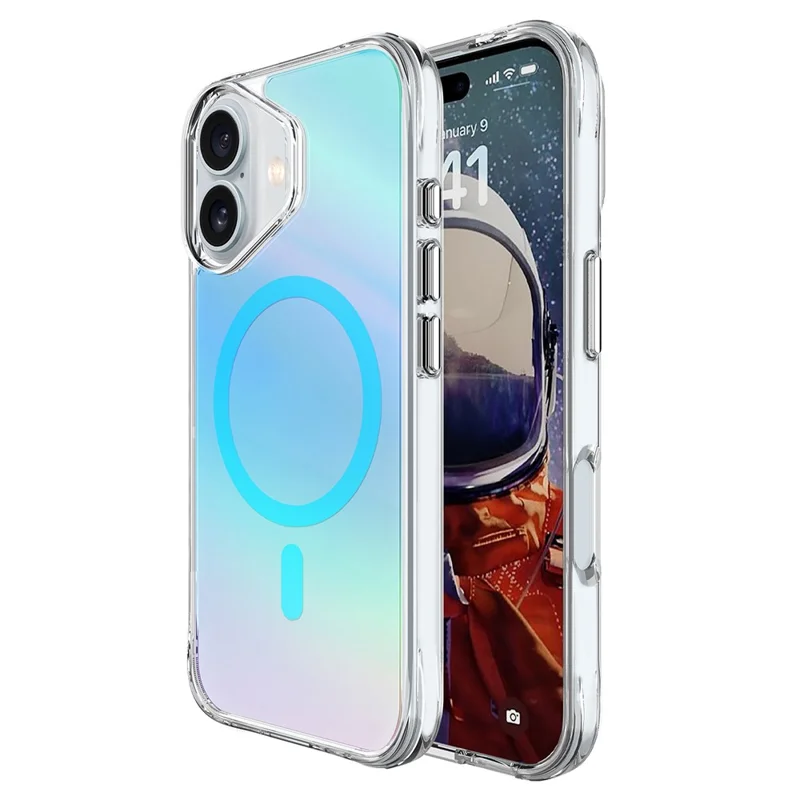 Compra al por mayor de la funda para iPhone 17 compatible con MagSafe Electroplated TPU + PC Phone Cover - Azul