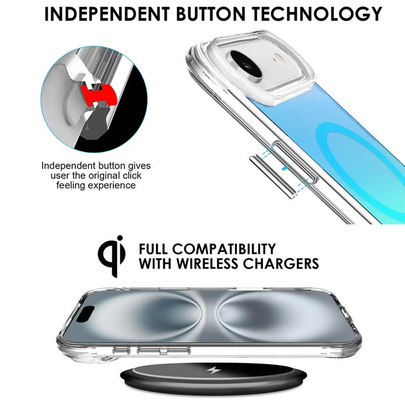 Compra al por mayor de funda para iPhone Air compatible con MagSafe, revestimiento de TPU y PC electrochapado - Azul