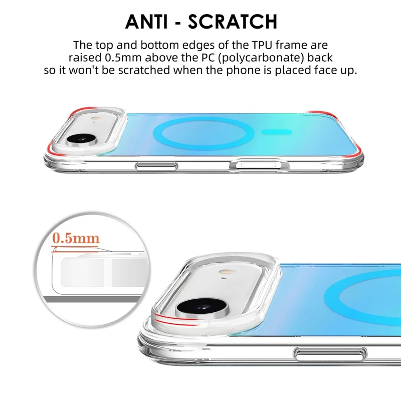 Compra al por mayor de funda para iPhone Air compatible con MagSafe, revestimiento de TPU y PC electrochapado - Azul