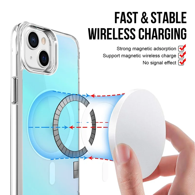 Compra em Massa para Capa Compatível com iPhone 14 MagSafe Eletroplatada TPU + Capa de Telefone PC