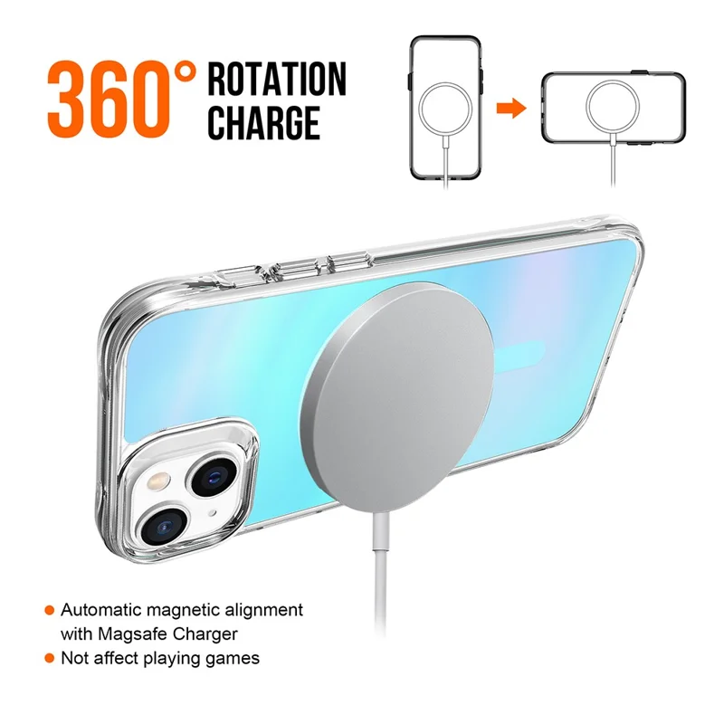 Compra em Massa para Capa Compatível com iPhone 14 MagSafe Eletroplatada TPU + Capa de Telefone PC