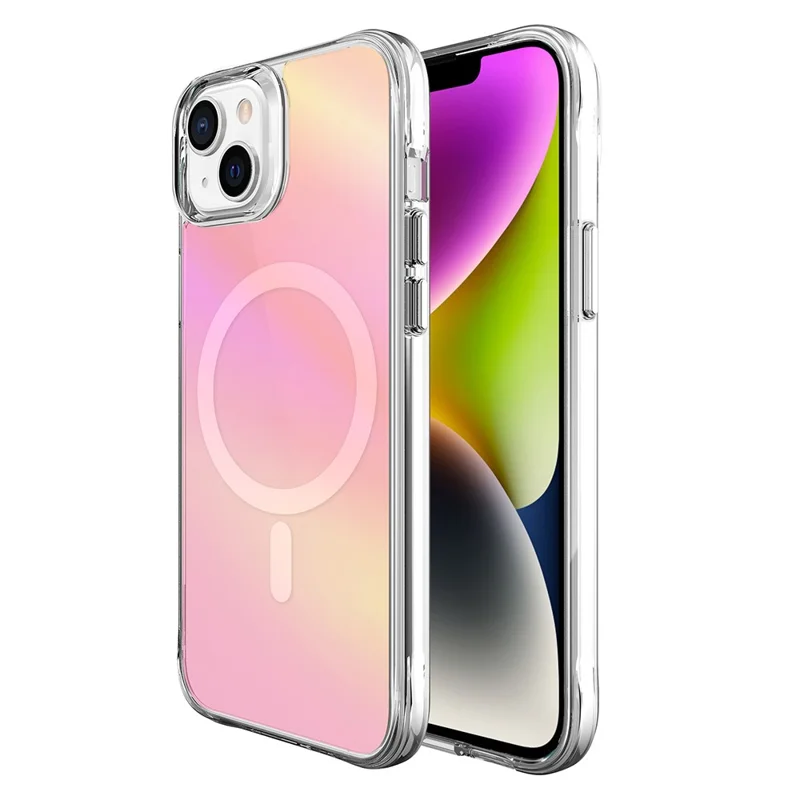 Bulk Buy For iPhone 14 Magnetic Case TPU PC Hybrid Shockproof Military-Grade Protection Electroplated Buttons