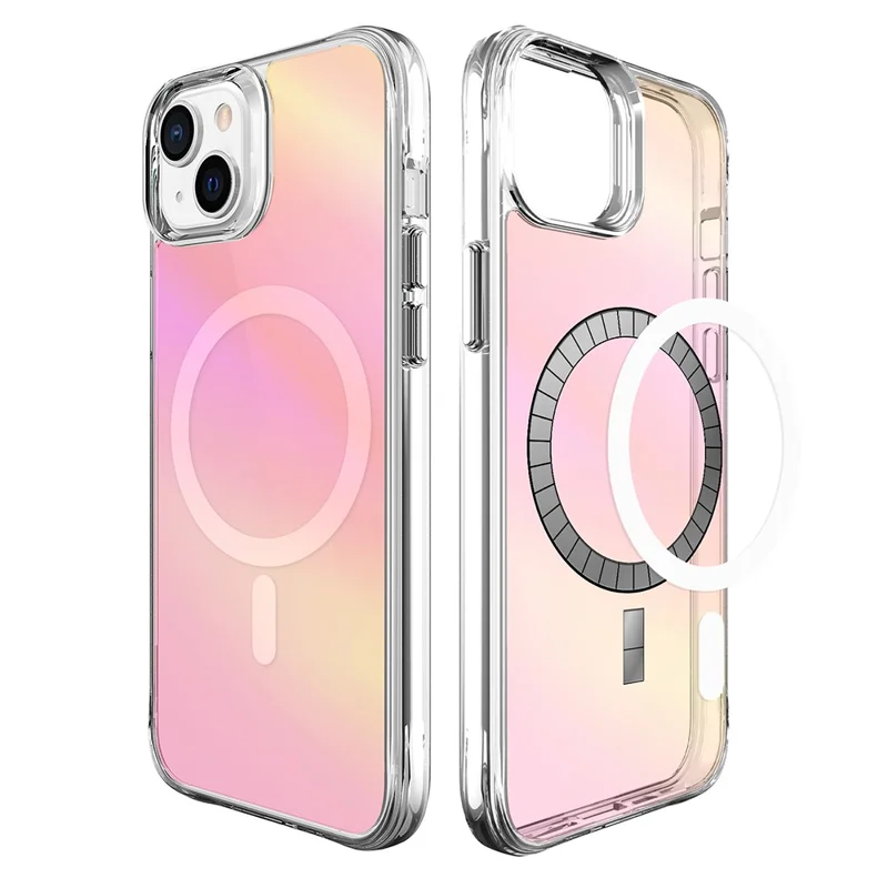 Bulk Buy For iPhone 14 Magnetic Case TPU PC Hybrid Shockproof Military-Grade Protection Electroplated Buttons