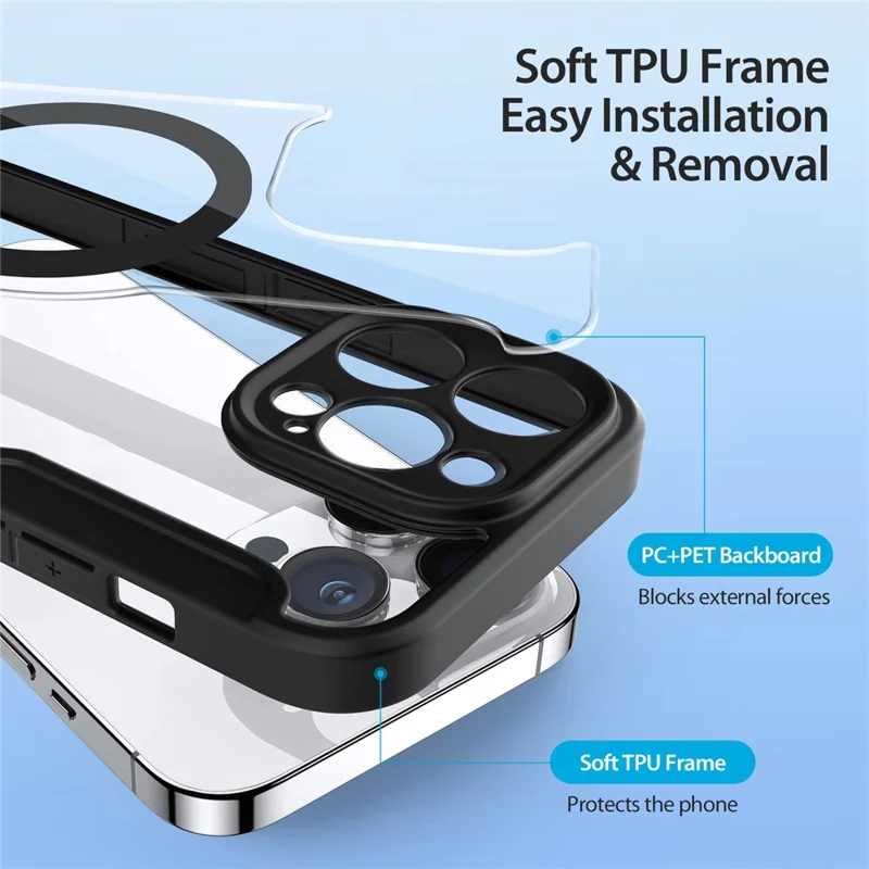 DUX DUCIS Skin X Pro-serie lederen hoesje voor iPhone 14 Pro Fliphoes compatibel met MagSafe - Zwart