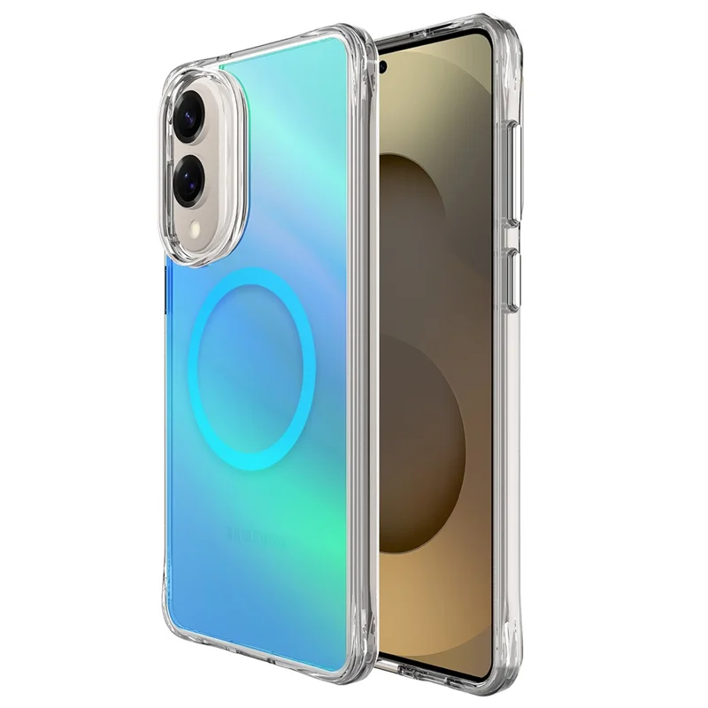 Compra al por mayor de la funda para Samsung Galaxy S25 Edge compatible con MagSafe Electroplated TPU + Cubierta de teléfono de PC - Azul