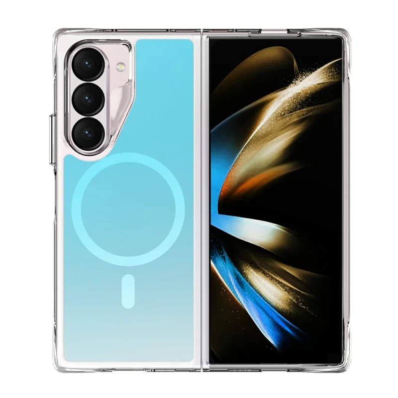 Compra al por mayor de la funda compatible con Samsung Galaxy Z Fold7 5G con MagSafe, de TPU y PC con baño electrolítico - Azul