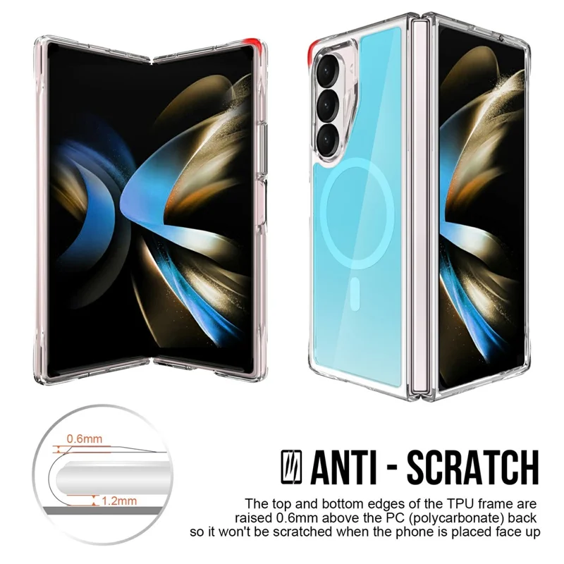 Compra al por mayor de la funda compatible con Samsung Galaxy Z Fold7 5G con MagSafe, de TPU y PC con baño electrolítico - Azul