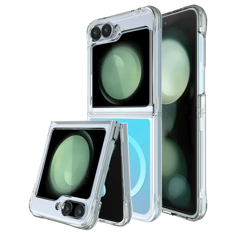 Groothandel voor Samsung Galaxy Z Flip7 FE 5G / Z Flip6 5G hoesje compatibel met MagSafe, geëlokteerd TPU + PC telefoonhoesje - Blauw