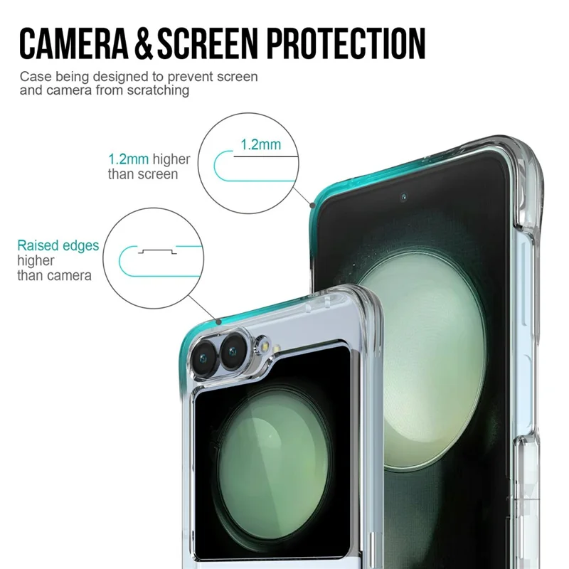 Groothandel voor Samsung Galaxy Z Flip7 FE 5G / Z Flip6 5G hoesje compatibel met MagSafe, geëlokteerd TPU + PC telefoonhoesje - Blauw