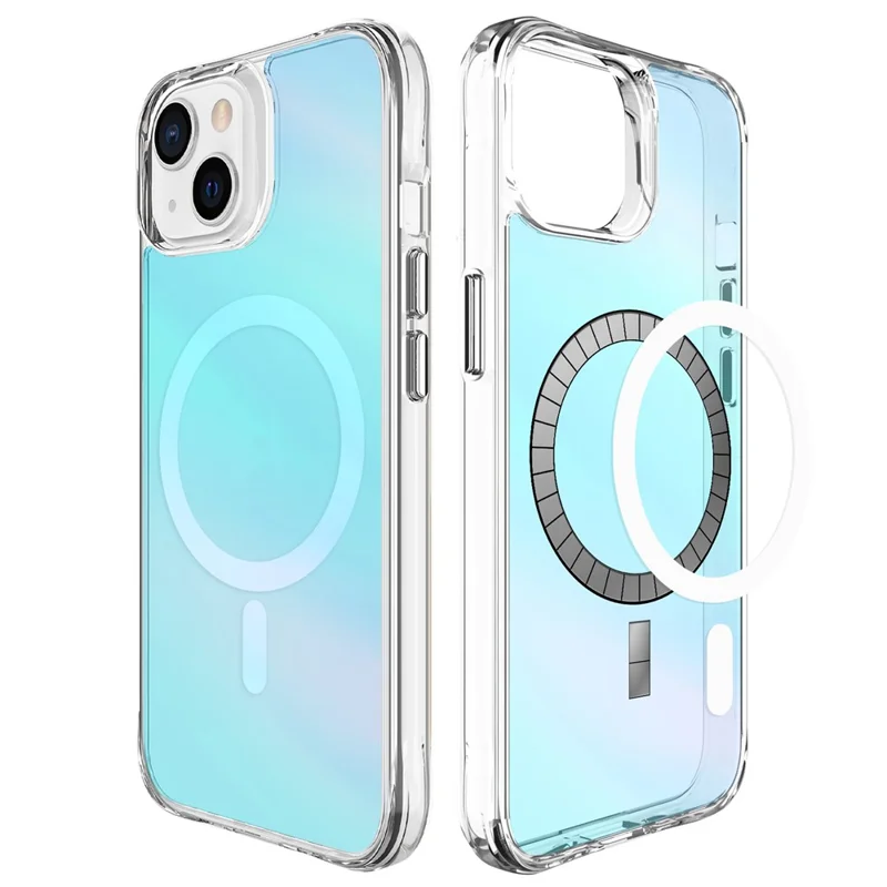 Bulk Purchasing For iPhone 13 Case Compatible with MagSafe Electroplated TPU + PC Phone Cover - Blue