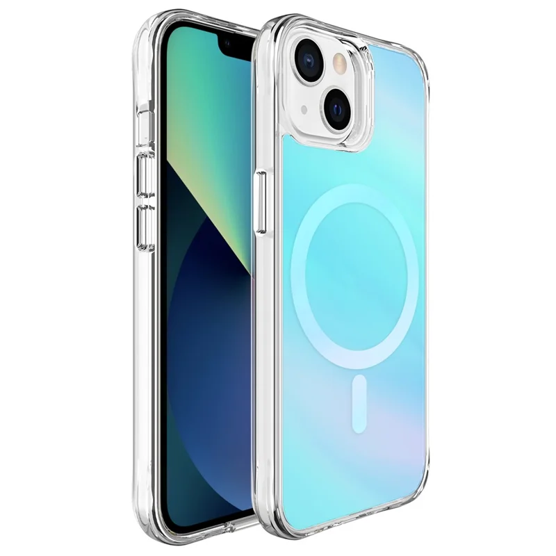 Bulk Purchasing For iPhone 13 Case Compatible with MagSafe Electroplated TPU + PC Phone Cover - Blue