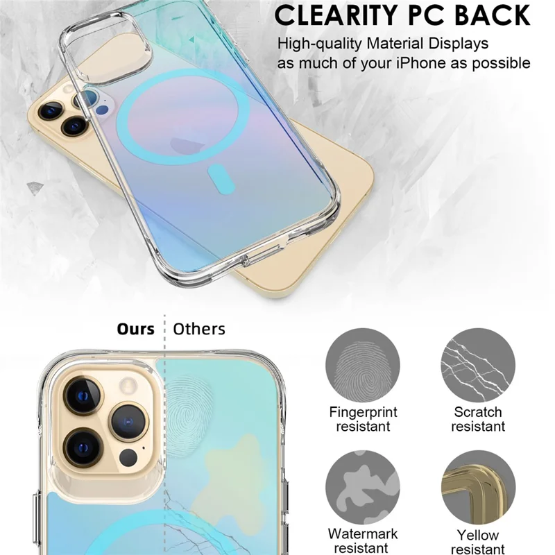 Bulk Purchasing For iPhone 12 / 12 Pro Case Compatible with MagSafe Electroplated TPU + PC Phone Cover - Blue