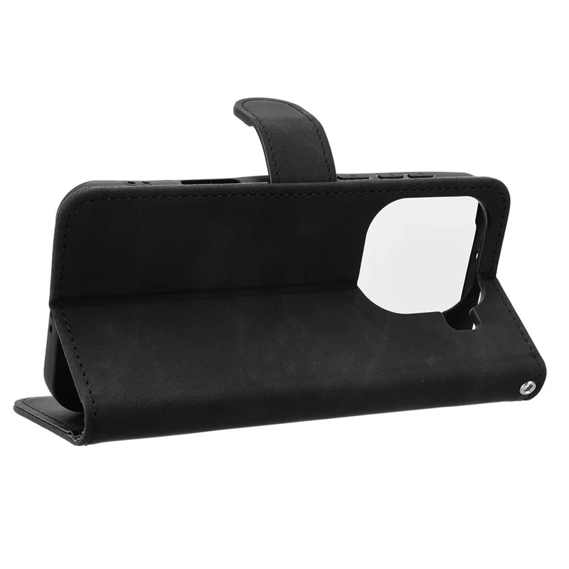 Per Oppo Find X9 Pro 5G Custodia in Pelle Sensazione Antiscivolo Portafoglio Flip Cover per Telefono - Nero