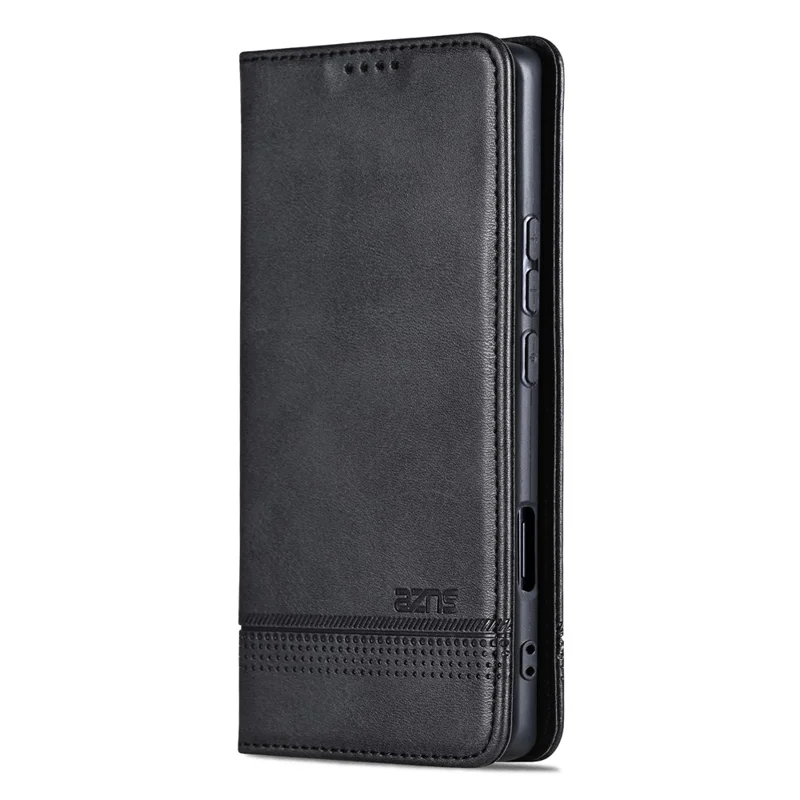 AZNS Funda para Oppo Find X9 Pro 5G Textura de Cuero de Vaca Cubierta de Cartera de Cuero PU - Negro