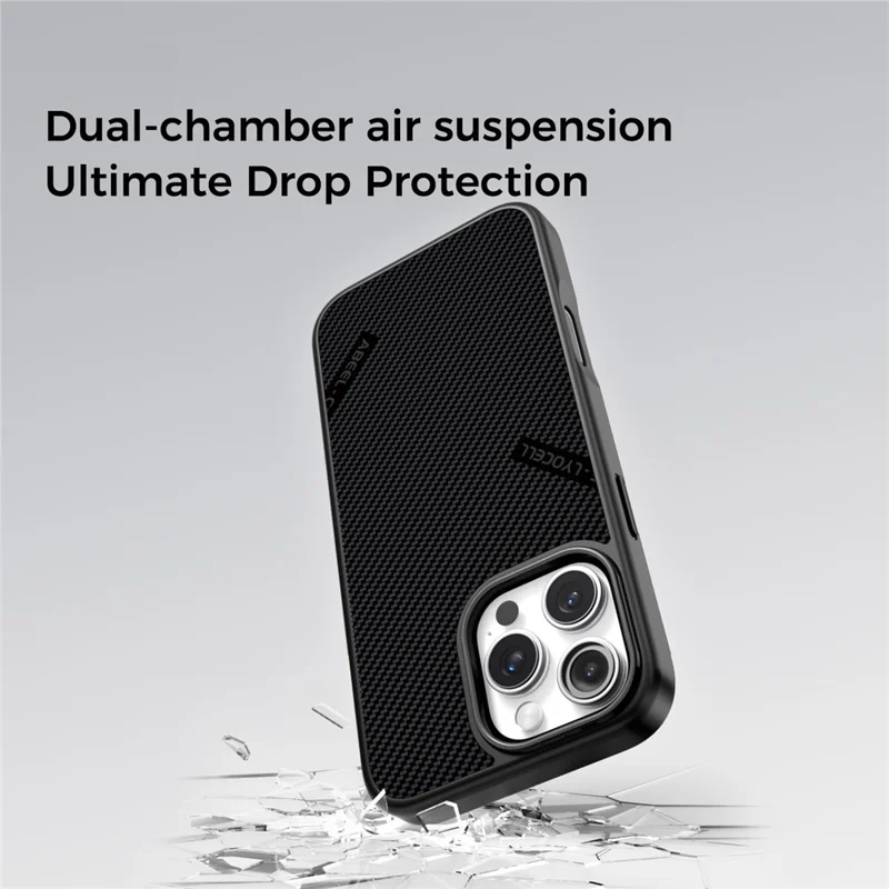 ABEEL CF-Lyocell Serie für iPhone 16 Pro Hülle kompatibel mit MagSafe Mikrofaser + PC + E-TPU Handyhülle - Nr. 1