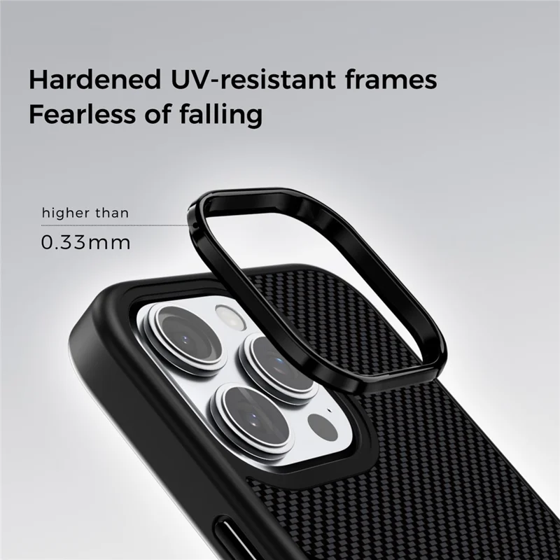 ABEEL CF-Lyocell Serie für iPhone 16 Pro Max Hülle kompatibel mit MagSafe Mikrofaser + PC + E-TPU Handyhülle - Nr. 1