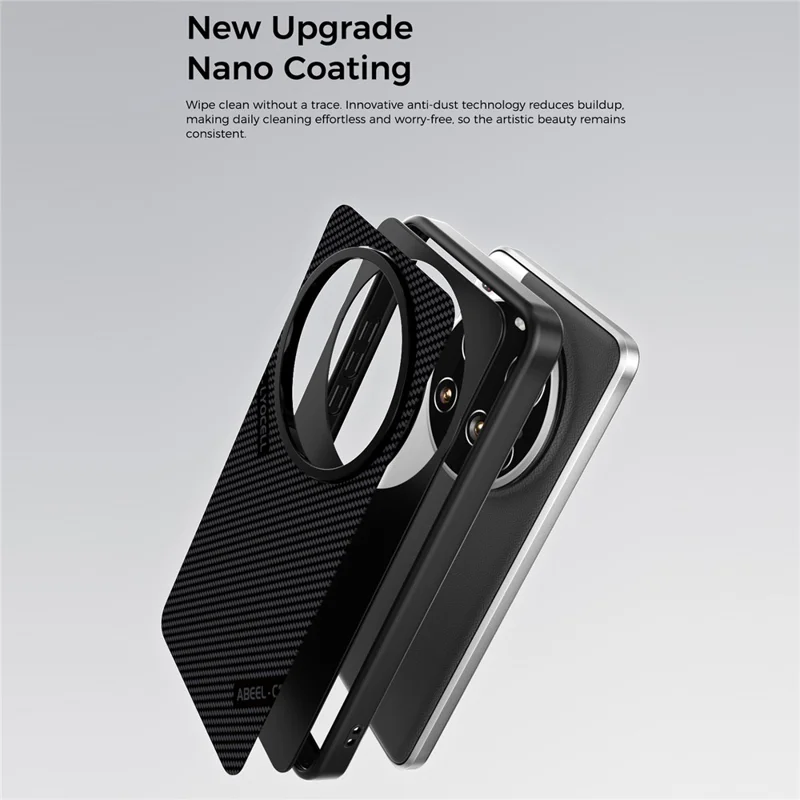 ABEEL CF-Lyocell Series For Xiaomi 15 Ultra Magnetic Case Microfiber + PC + E-TPU Phone Cover - No.1