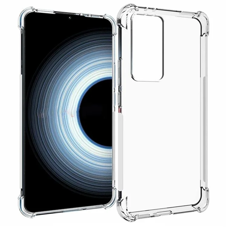 Para Xiaomi Redmi K50 Ultra 5G / 12t 5g Não Amareleeling Crise Claro Capa de Canto de Canto de Canto TPU Soft Taplo Anti-lip