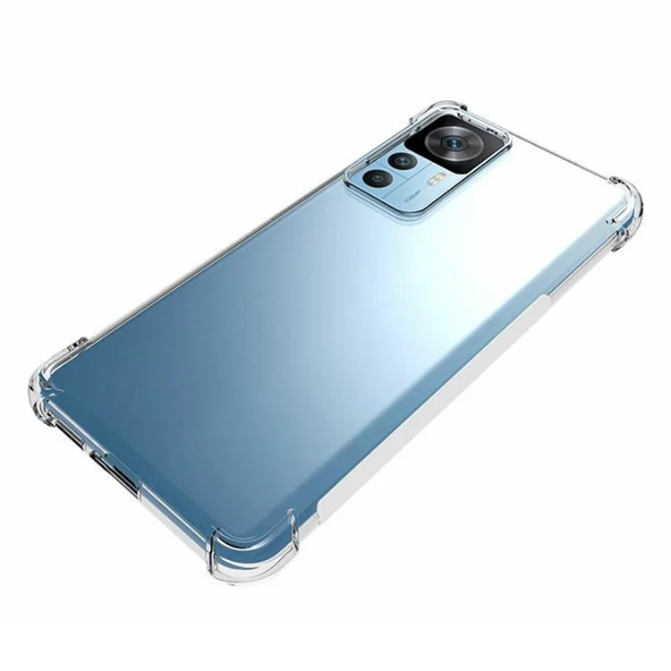 Para Xiaomi Redmi K50 Ultra 5G / 12t 5g Não Amareleeling Crise Claro Capa de Canto de Canto de Canto TPU Soft Taplo Anti-lip