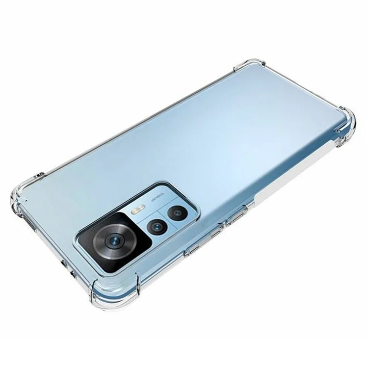 Para Xiaomi Redmi K50 Ultra 5G / 12t 5g Não Amareleeling Crise Claro Capa de Canto de Canto de Canto TPU Soft Taplo Anti-lip
