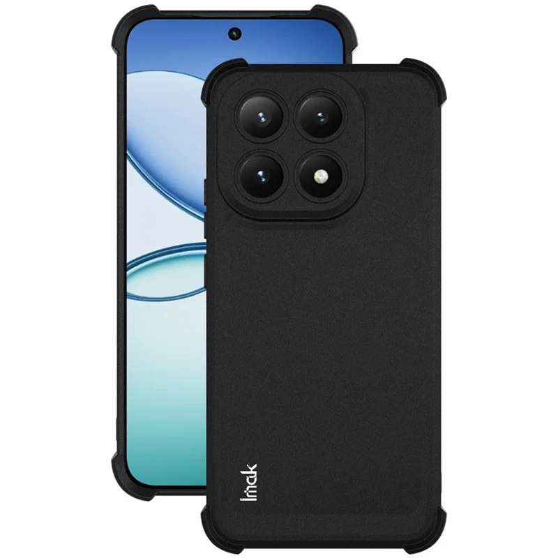 IMAK Obudowa na Xiaomi 15T, pokrowiec TPU, ochrona przeciwudarowa z systemem airbag - Matowa Czerni