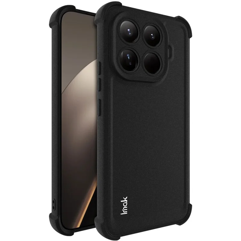 IMAK Para Xiaomi 15T Pro Capa TPU Capa de Telefone Airbag Proteção à Prova de Choque - Preto Fosco