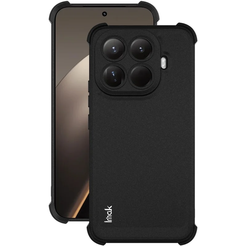 IMAK Para Xiaomi 15T Pro Capa TPU Capa de Telefone Airbag Proteção à Prova de Choque - Preto Fosco