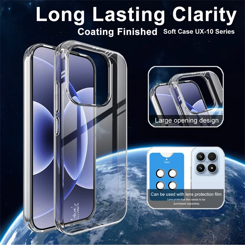 IMAK UX-10 Series For Xiaomi 17 Clear Phone Case Soft TPU Mobile Back Cover