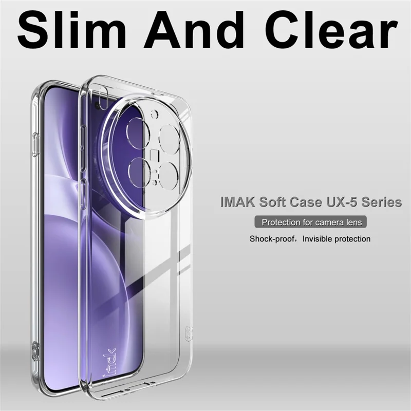 Capa de telefone transparente de TPU da série IMAK UX-5 para o vivo X300 Pro 5G Protective Phone Cover