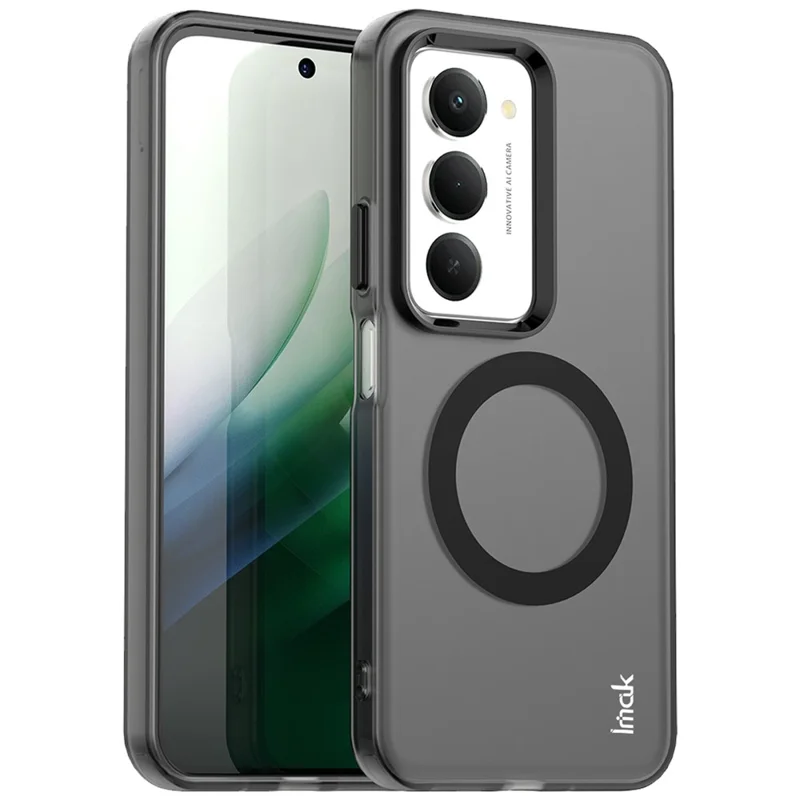 IMAK voor Xiaomi Redmi 15 4G (EU) (171 mm) / Redmi 15 5G (EU) (171 mm) hoes compatibel met MagSafe PC + TPU beschermende telefoon achterkant - Zwart