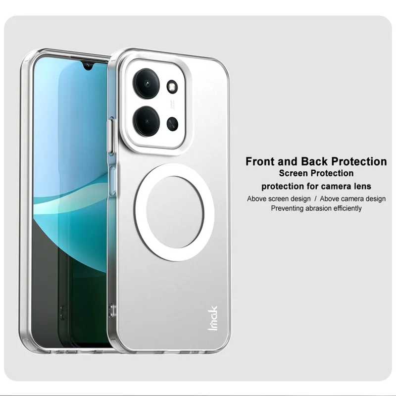 IMAK For Xiaomi Redmi 15C 4G (Global) (171mm) / Poco C85 4G (171mm) Case Magnetic Case PC + TPU Protective Phone Back Cover - White