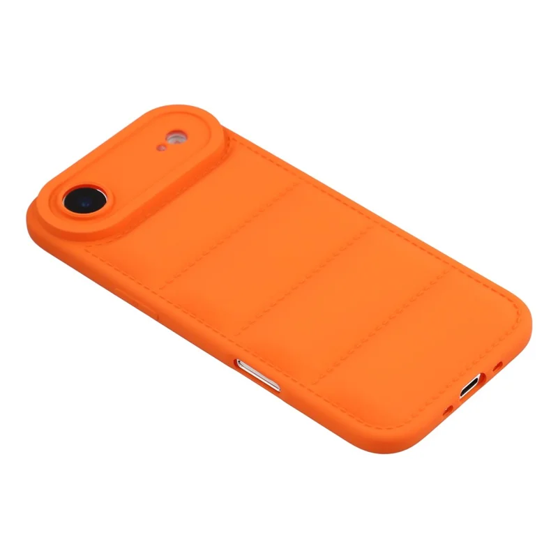 Étui TPU pour iPhone Air, design doudoune, protection antichoc - Orange
