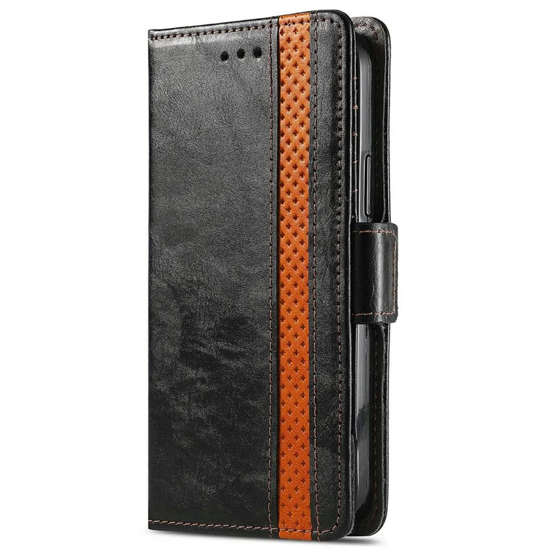 CASENEO For Xiaomi 15T Pro Phone Cases PU Leather Cover Stand with RFID Blocking Wallet - Black