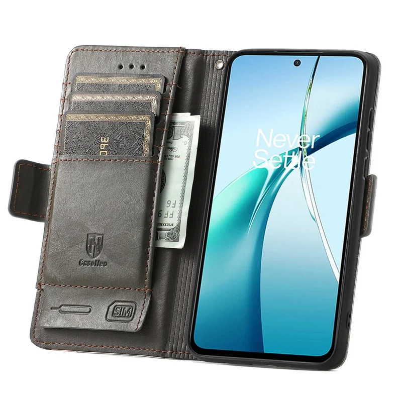 CASENEO For Xiaomi 17 Pro Max Phone Cases PU Leather Cover Stand with RFID Blocking Wallet - Grey