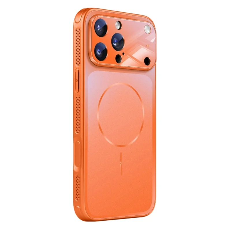 Für iPhone 17 Pro Hülle kompatibel mit MagSafe Vollschutz matte Hautgefühl PC + TPU Handyhülle - Orange
