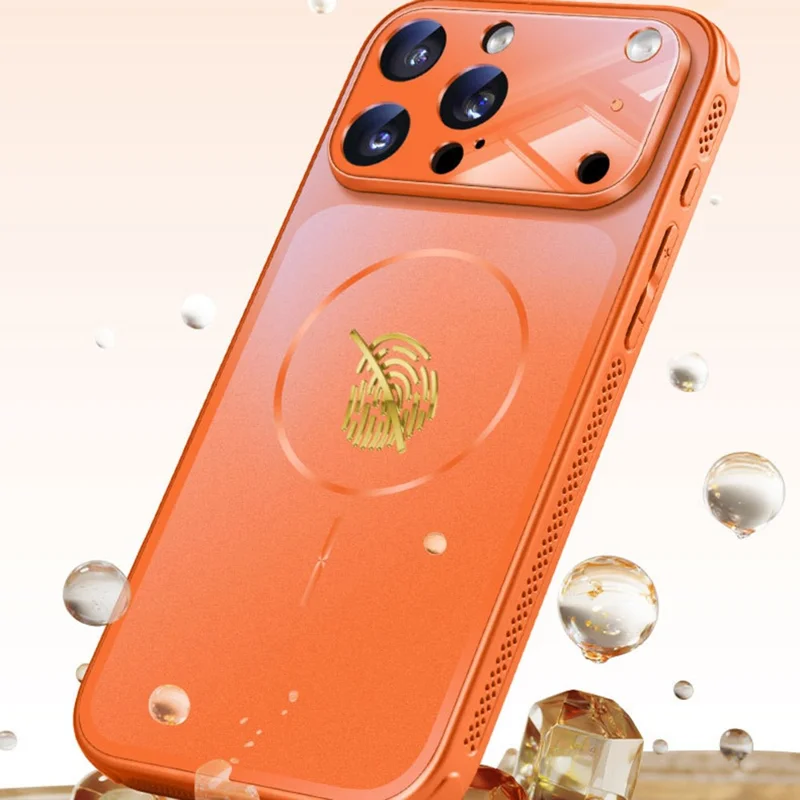 Für iPhone 17 Pro Hülle kompatibel mit MagSafe Vollschutz matte Hautgefühl PC + TPU Handyhülle - Orange